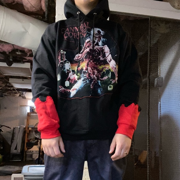1/1 Handstiched Cannibal Corpse Hoodie - Picture 6 of 6
